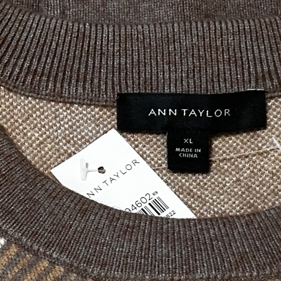 Ann Taylor Jacquard Striped Sweater - Picture 3 of 4